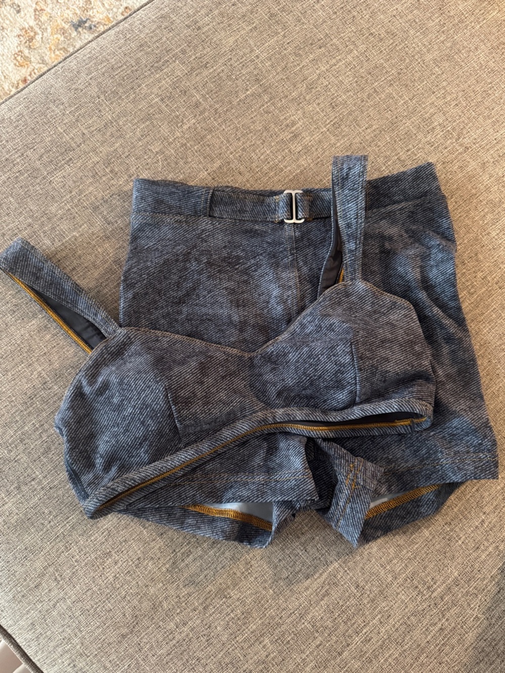 Lululemon Denim Short and Bra Set